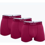 Malabadi Erkek Bordo 3 Lü Paket Pamuk Elastan Boxer 3M075 - XL