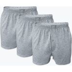 Malabadi Erkek Gri 3 Lü Geniş Kalıp %100 Pamuk Boxer 3M024 - 2XL