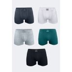 Malabadi Erkek Karışık Renk 5 Li Pamuk Elastan Boxer 5M074 - XL - Mix