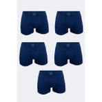 Malabadi Erkek Lacivert 5 Li Pamuk Elastan Boxer 5M074