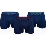 Malabadi Erkek Lacivert Desenli 3 Lü Premium Collection Modal Boxer 3M252 - 2XL