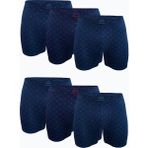 Malabadi Erkek Lacivert Desenli 6 Lı Premium Collection Modal Uzun Boxer 6M250