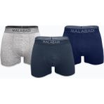 Malabadi Erkek Lacivert Gri Füme 3 Lü Premium Collection Modal Boxer 3M252 - Füme - Gri - Lacivert