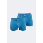 Malabadi Erkek Mavi 2 Li Pamuk Elastan Boxer 074 2M074 - 2XL