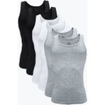 Malabadi Erkek Siyah Beyaz Gri 6 Lı Paket %100 Pamuk Ribana Atlet 034-E - 2XL - Siyah - Gri - Beyaz