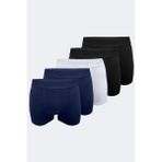 Malabadi Erkek Siyah Beyaz Lacivert 5 Li Paket Milan Modal Boxer 014 - Siyah - Siyah - XL