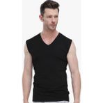 Malabadi Erkek V Yaka Kolsuz Modal Body 064 - 2XL - Siyah