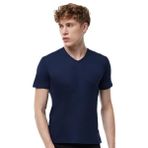 Malabadi Erkek V Yaka Modal İnce Yaz Serinliği Tişört 085 (Lacivert, 3XL)