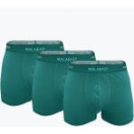Malabadi Erkek Yeşil 3 Lü Paket Pamuk Elastan Boxer 3M075