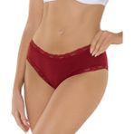 Malabadi Kadın 2’li Paket Extra Yumuşak Micro Modal Dantelli Slip Külot 700 (Bordo, 2XL)