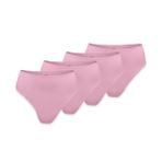 Malabadi Kadın 4 lü Paket Modal Yüksek Bel String Tanga 4M178 (Pembe, M)
