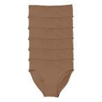Malabadi Kadın 6 lı Paket Modal Dar Kalıp Ara Bel Slip Külot 6M187 (Cappuccino, XL)