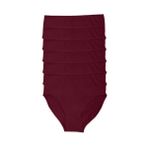 Malabadi Kadın 6 lı Paket Modal Yüksek Bel Slip Külot 1955 (Bordo, S)