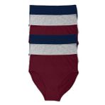 Malabadi Kadın 6 lı Paket Modal Yüksek Bel Slip Külot 1955 (Lacivert-Gri-Bordo, 3XL)