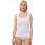 Malabadi Kadın Beyaz Kare Yaka Kalın Askılı Modal Body 1037 - 2XL