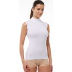 Malabadi Kadın Beyaz Kolsuz Yarım Balıkçı Yaka Modal Body 1044 - 2XL