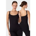 Malabadi Kadın Siyah 2'Li İnce Askılı Sırtı Açık Modal Atlet 2M1034