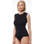 Malabadi Kadın Siyah Yuvarlak Yaka Kolsuz Modal Body 1048 - 3XL
