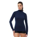 Malabadi Kadın Yarım Balıkçı Yaka Body Uzun Kollu Modal Penye 180 (LACİVERT, XL)