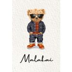 Malakai: Cahier personnalisé avec prénom Malakai | Cadeau d'anniversaire pour enfant, garçon, homme, copain ... | Nounours | 110 pages lignée, Petit Format 6x9 pouces (15,24 x 22,86 cm)