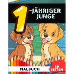 Malbuch für 1-jährige Jungen: 50 Seiten einfacher Bilder zum Ausmalen für kleine Hände (Malbücher für 1-Jährige)