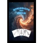 Malbuch: Spaceships and Mechs: Bilder zum ausmalen, Erwachsene, Kinder, Raumschiffe, Mechs, Roboter, Band 1