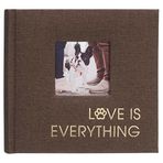 Malden Uluslararası Tasarımlar 1 Up 4x6 Love is everything Kahverengi Evcil Hayvan Kumaş Fotoğraf Albümü Not Yazma Alanları ile Sert Kapak 7,6 x 7,6 cm Ön Kapak Fotoğraf Cebi