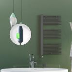 Male Elektrikli Havlupan 600X1190 Antrasit (Onoff Düğmeli) 900W