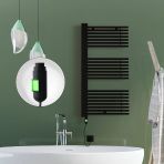 Male Elektrikli Havlupan 600X1190 Siyah (Onoff Düğmeli) 900W