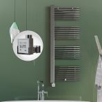 Male Elektrikli Havlupan 600X1600 Krom (Ktx3 Termostat) 600W Spiral Kablolu