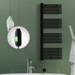 Male Elektrikli Havlupan 600X1600 Siyah (Onoff Düğmeli) 900W
