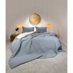 Malea Lacivert Çift Kişilik Yatak Örtüsü 230x250 2 Yastık 50x70 5006 - 230 x 250 cm