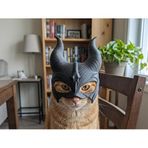 Malefiz Tarzı Kedi Kaskı, Siyah, 3D Baskı Kedi Maskesi