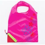 Malinka 58 x 38 cm Pembe Çilek Katlanabilir Bez Market Alışveriş Pazar Torbası