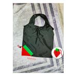 Malinka Yeni Yerli Siyah 58 cm X 38 cm Çilek Katlanabilir Bez Market Alışveriş Pazar Torba Katlanan Siyah