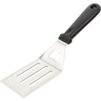 MallArt® Paslanmaz Çelik Geniş Mutfak Spatulası - Isıya Dayanıklı Sert Plastik Saplı Krep ve Omlet Çevirici, Esnek Balık ve Izgara Spatulası