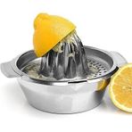 MallArt® Paslanmaz Çelik Limon Sıkacağı Manuel Narenciye Sıkacağı Portakal Narenciye Presi Süzgeçli Meyve Sıkacağı Çelik El Tipi Limonluk