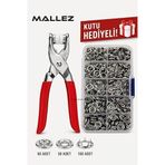 Mallez 200 Adet Paslanmaz Çelik Çıtçıt Seti Pense Dahil Metal Çıt Çıt Makinesi 50 Set Düğme Kiti