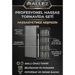 Mallez 25 Parça Hassas Tornavida Seti Saatçi Gözlük Bilgisayar Tamir Kiti Mıknatıslı Uçlu Özel Kutulu Elektronik Set