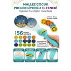 Mallez Çocuk Projeksiyonlu El Feneri 56 Görselli Eğitici Oyuncak Projektörlü Hikaye ve Resim Yansıtma Feneri