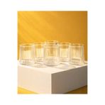 Maloria Çizgili İnce Kristal Borosilikat Su Bardağı Takımı | 6'lı - 300ml