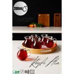 Maloria Keyfi Ala Borosilikat Kulplu Çay Bardağı | 6’lı - 200ml