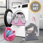 Malzek 3\'lü Set Çamaşır Ayakkabı Sütyen Yıkama Filesi