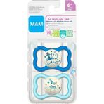Mam Air Night/ Air Nult 6-16 Months Karanlıkta Parlayan Emzik ( Steril Kutusunda) - Standart - Şeffaf