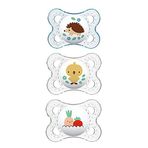 MAM Clear Collection Emzik Değerli Paket (3'lü Paket), MAM Emzik 0-6 Ay, Bebek Emziği, Erkek Bebek, Emzirilen Bebekler için En İyi Emzik