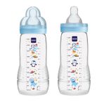 MAM Easy Active Biberon, Göğüs Arasında Geçiş Yapın ve Temizleyin, 4+ Ay, Erkek, 2 adet (1'li Paket)