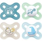 Mam Original Start Newborn Pacifier Mavi 4'lü Emzik 0-3 Ay - Standart - Şeffaf