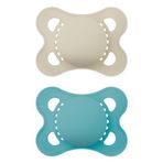 MAM Orijinal Mat Bebek Emzikleri, Erkekler İçin Binky 0-6 Ay, BPA İçermeyen Silikon, Temizlenmesi Kolay, Yeni Doğan Bebekler İçin En İyisi, Tıbbi Uzmanlarla Geliştirildi, Sterilizatör Kılıflı 2