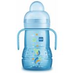 MAM Transition Baby Bottle - 220ml - from 4 months - Silicone antifuite soft beak - Boy