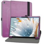 MAMA MOUTH CHUWI Hi10 Max Kılıf ile Uyumlu, CHUWI Hi10 Max 12.95 İnç Tablet için Premium PU Deri Kılıf ile 360 Derece Dönebilen Kılıf, Mor